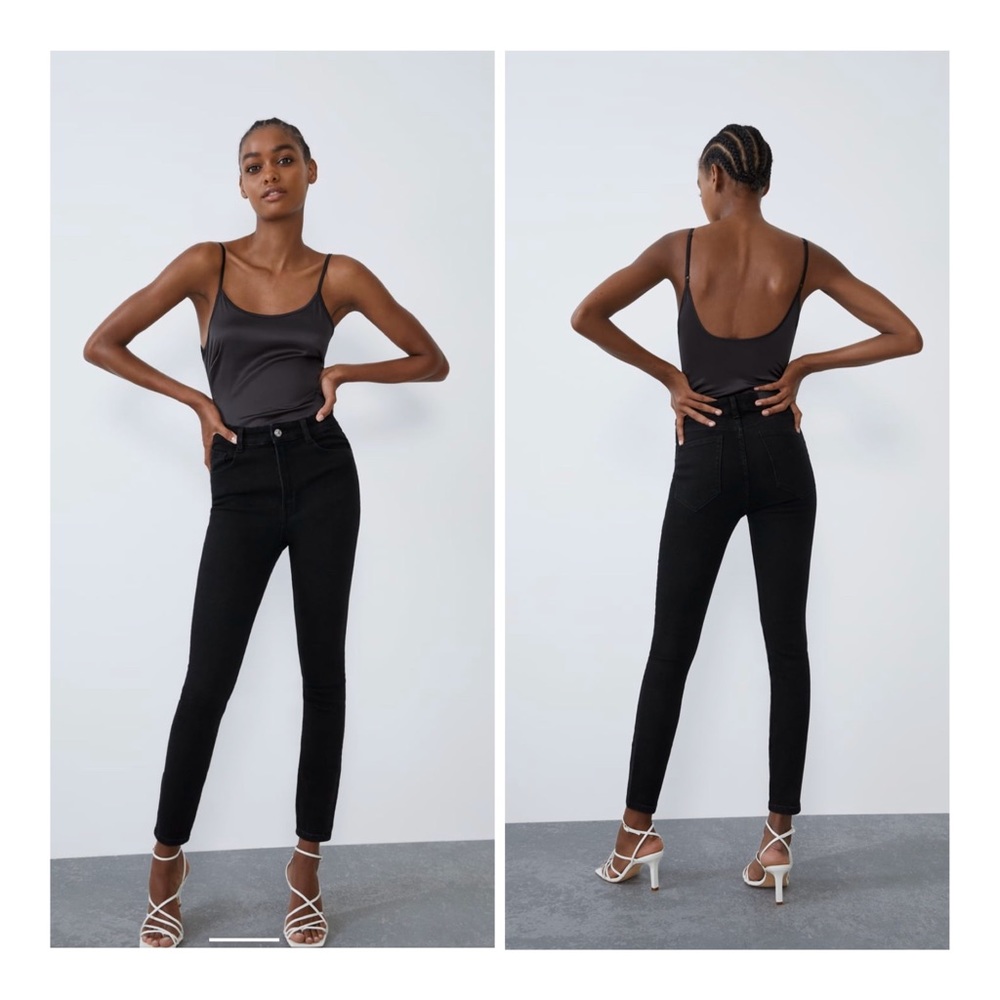 Zara Hi-Rase Ankle Women’s Black Skinny Jeans Size 4 NWT